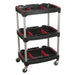 Sealey Workshop Trolley 3-Level Composite with Parts Storage CX313 Sealey  - Dynamic Drive