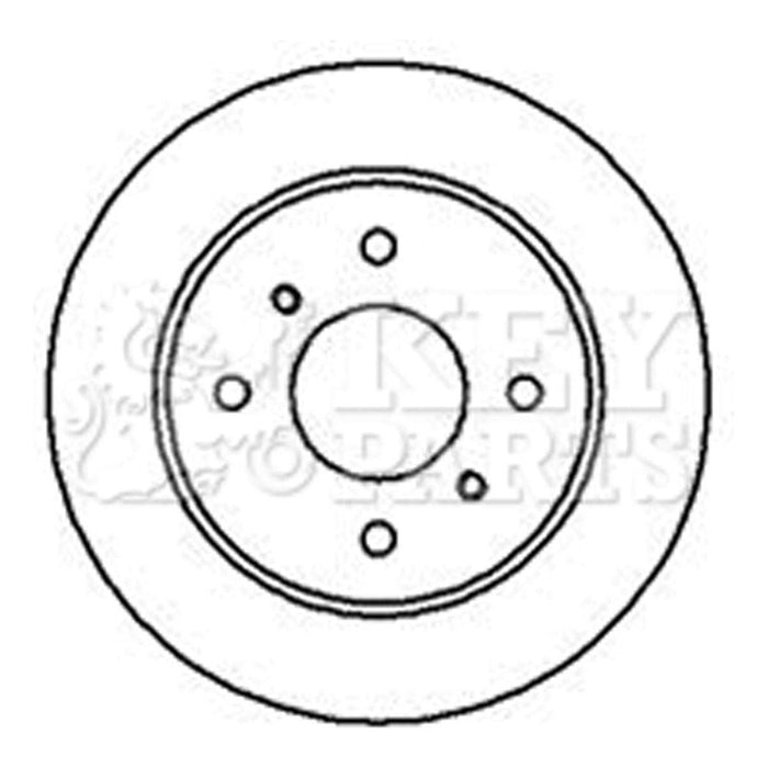 Genuine Key Parts KBD4957 Brake Disc Pair (Rear) Key Parts  - Dynamic Drive