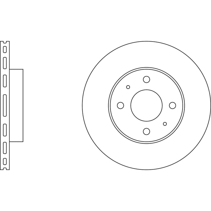 Apec Brake Disc Front Fits Nissan Almera