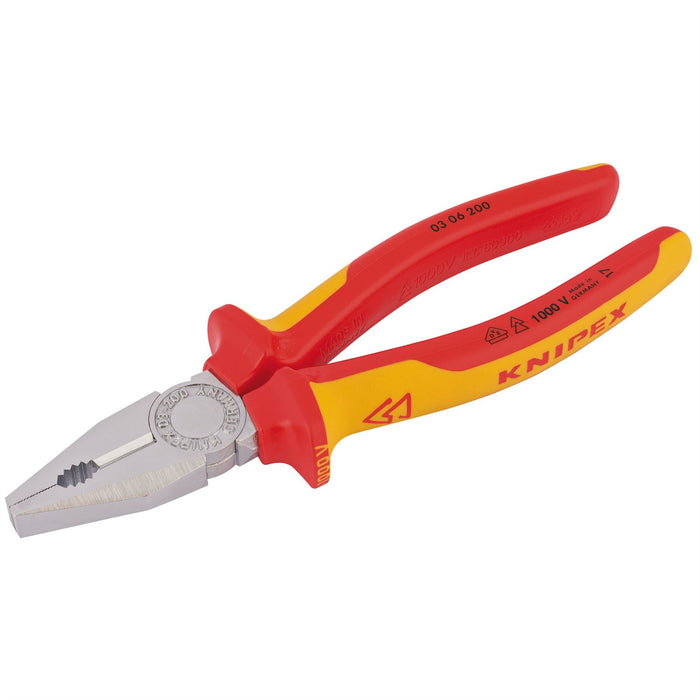 Draper Knipex 03 06 200 SBE Fully Insulated Combination Pliers, 200mm 81212 Draper  - Dynamic Drive