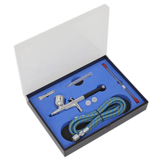 AIR BRUSH KIT GRAVITY FEED Sealey  - Dynamic Drive