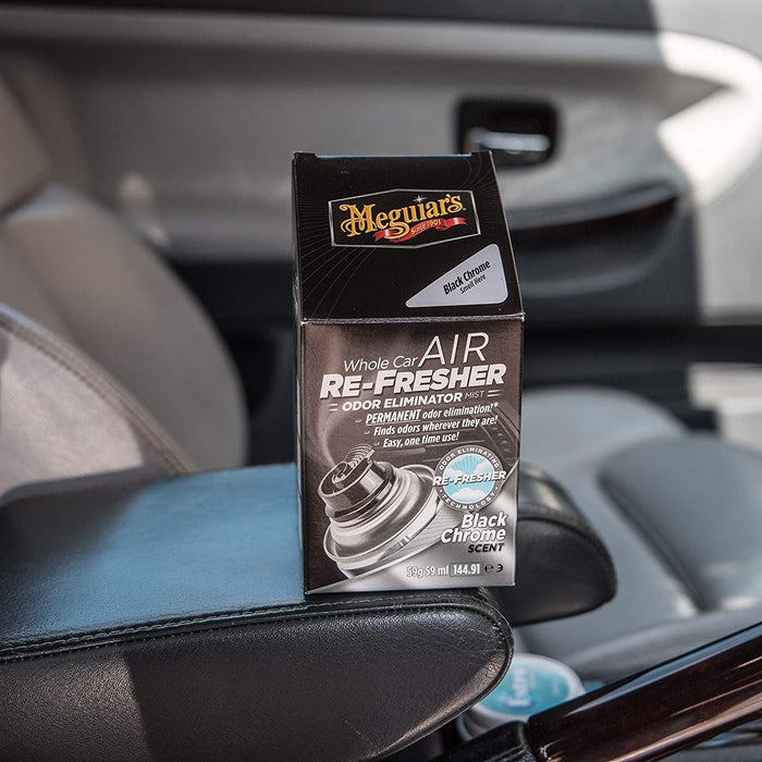 Meguiar's Whole Car Air Re-Fresher Odor Eliminator Black Chrome Scent 59ml Meguiar's  - Dynamic Drive