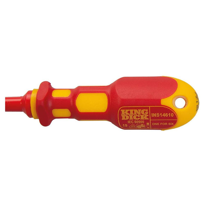 King Dick 1-for-6 Screwdriver Insulated PZ1, PZ2, PZ3 & PH1, PH2, PH3 King Dick  - Dynamic Drive