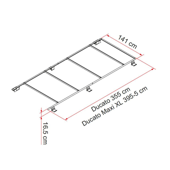 Fiamma Roof Rail Ducato Deep Black