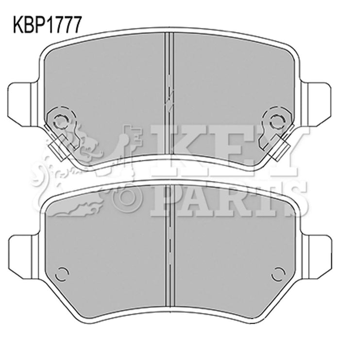 Genuine Key Parts KBP1777 Rear Brake Pads-Includes Wear Indicators (TRW)