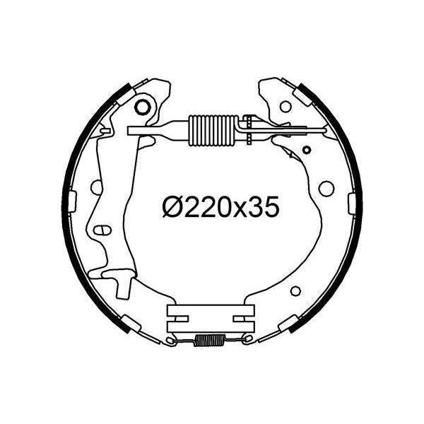 Genuine Valeo Pre-M. Brake Shoe Kit Fits Honda Cr-V I