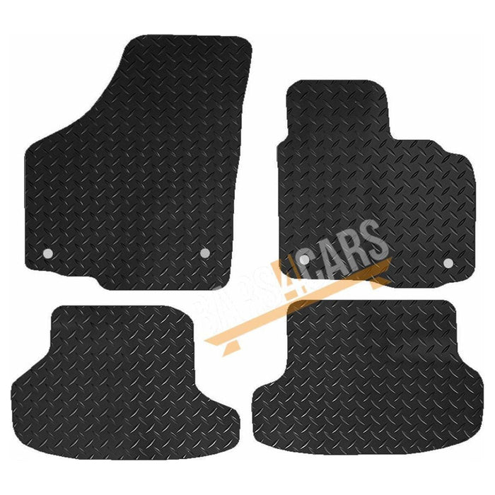 White Trim Tailored Rubber Car Mats for Vw Golf 6 C ONvertable   Set of 4 With 4 Clips UKB4C  - Dynamic Drive