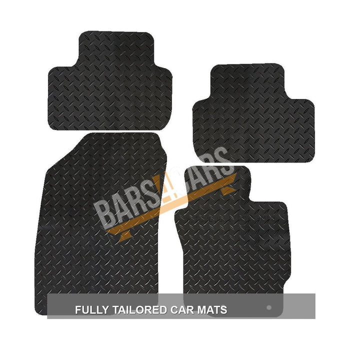 Blue Trim TailoBlue Rubber Car Mats for Mitsubishi Asx 10 Set of 4 With 2 Clips UKB4C  - Dynamic Drive