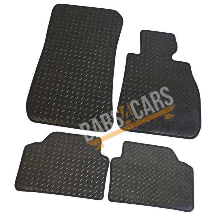 White Trim Tailored Rubber Car Mats Bmw E90-E91 3Series Saloon Estate 05-12 Set of 4 XL UKB4C  - Dynamic Drive