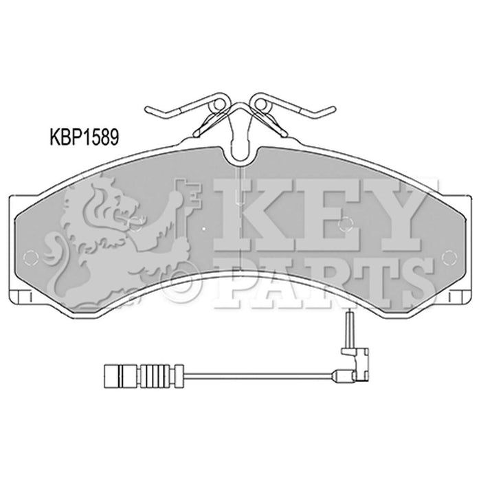 Genuine Key Parts KBP1589 Front Brake Pads-Includes Wear Indicators (Perrot Wabco)