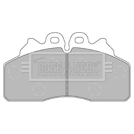 Genuine Borg & Beck Rear Brake Pads fits Iveco Eurocargo 08 BBP2435 Borg & Beck  - Dynamic Drive