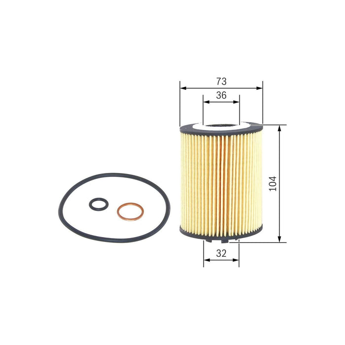 Genuine Bosch Car Oil Filter P7010 fits BMW 6 645i Cabrio Ci - 4.4 - 04-05 F0264