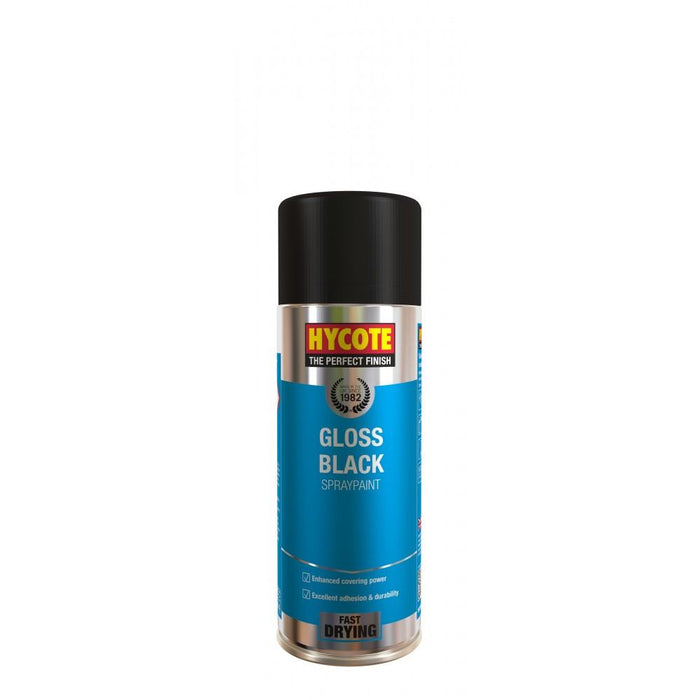 Hycote Fast Drying Aerosol Car Spray Paint, Gloss Black, 400 ml