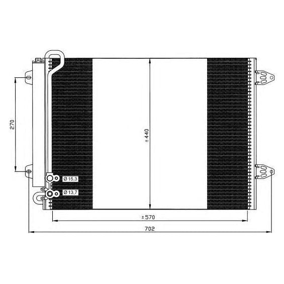 NRF Air Con Condenser fits VW CC Passat Passat Alltrack Passat CC