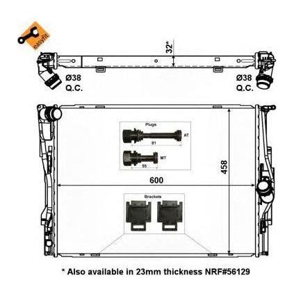 NRF Radiator 53473 NRF  - Dynamic Drive