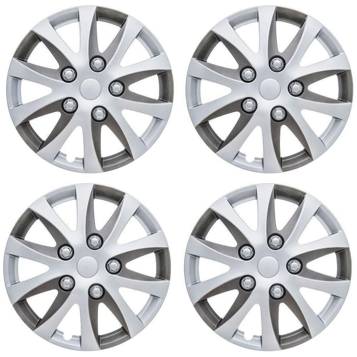 Set of 4 Ring Enbossa Wheel Trims Hub Caps 14" Covers Universal Fit Deep Dish (Car Van)