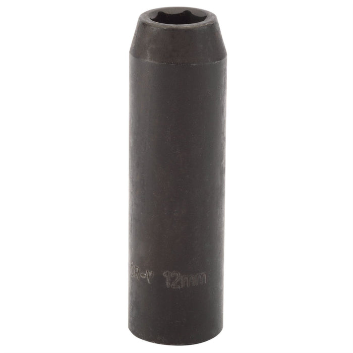 Draper Deep Impact Socket, 1/2" Sq. Dr., 12mm 12739