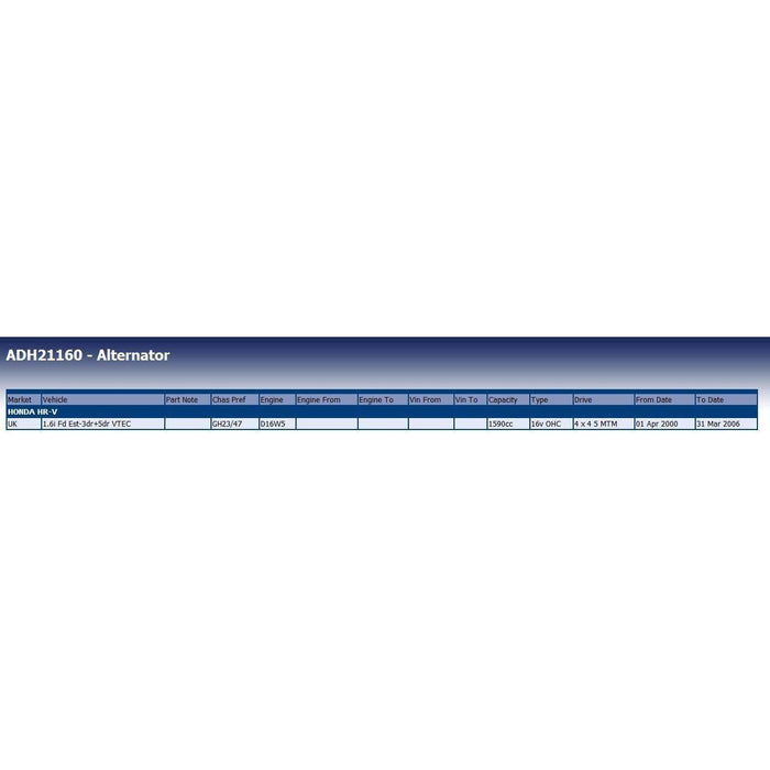 Blue Print ADH21160 Alternator