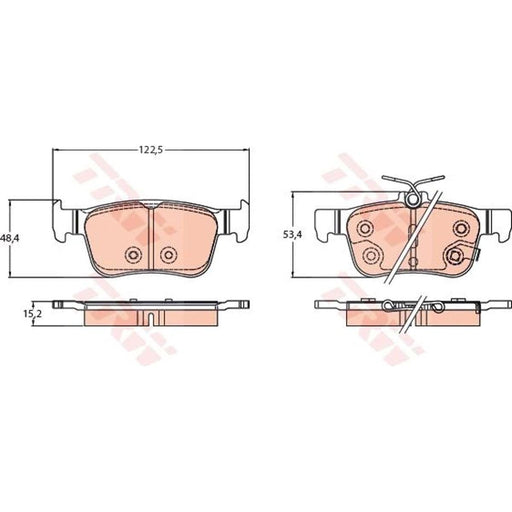 Genuine TRW Brake Pads GDB2223 TRW  - Dynamic Drive