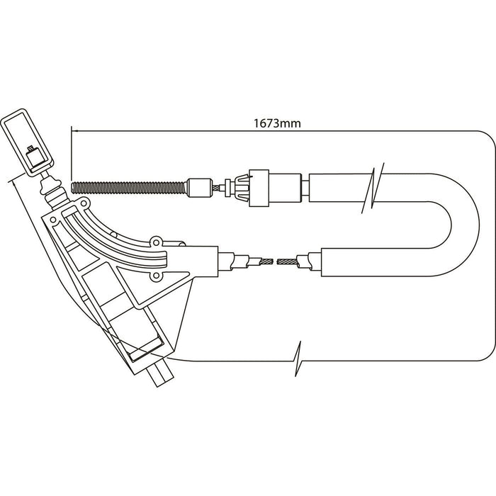 Apec Brake Cable Front Fits Peugeot 406