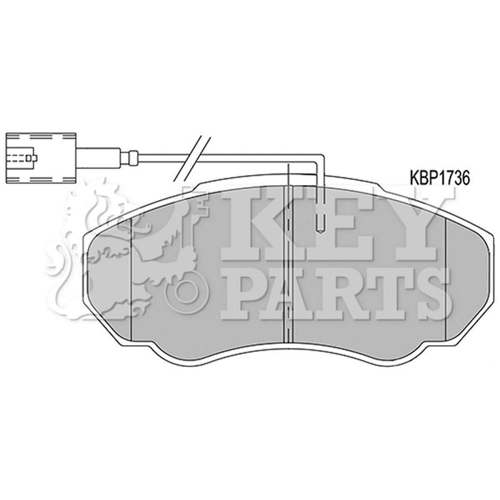 Genuine Key Parts KBP1736 Front Brake Pads-Includes Wear Indicators (Brembo)