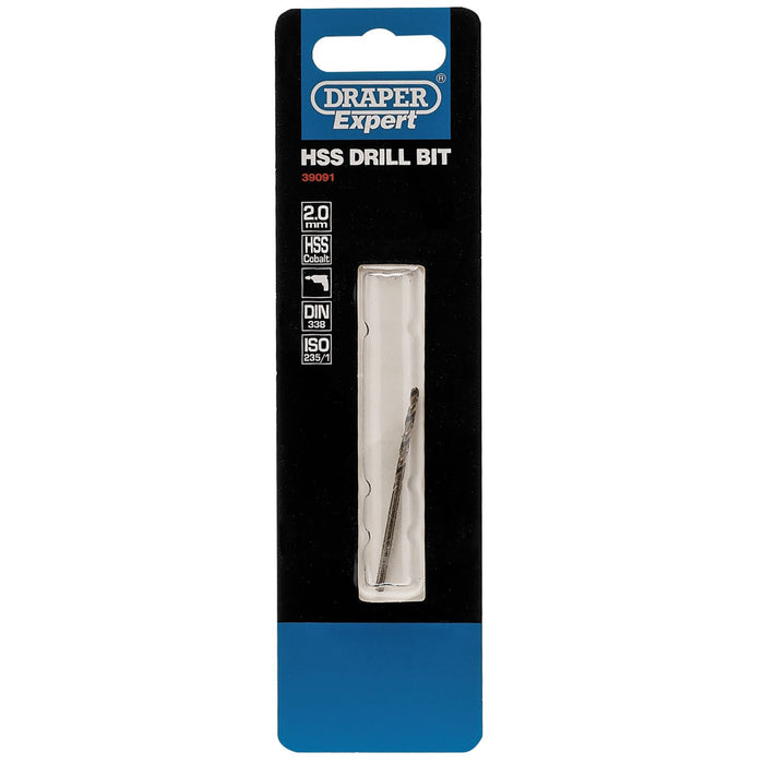 Draper HSS Cobalt Drill Bit, 2.0mm 39091 Draper  - Dynamic Drive