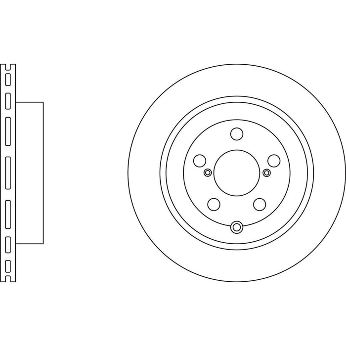 Apec Brake Disc Rear Fits Subaru Brz Legacy Toyota Gt 86