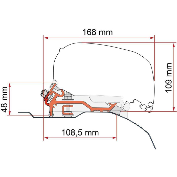 Fiamma F80 Kit for Ducato Low Profile (H2 L2/L3) 2006 Onwards Black