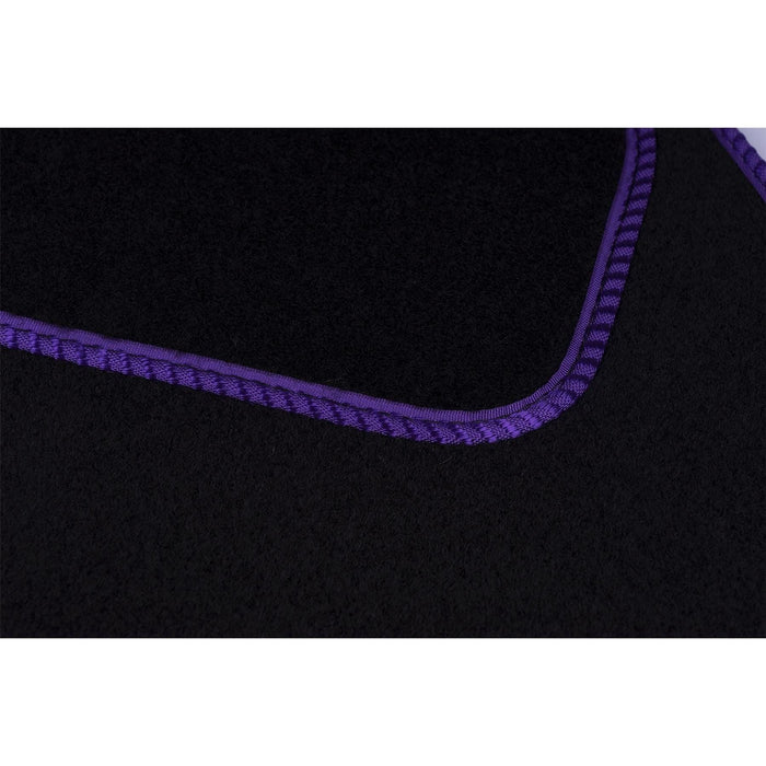 Fully Tailored Purple Trim Carpet Mats fits Fiat Punto 12> Set of 4 With 4 Clips UKB4C  - Dynamic Drive