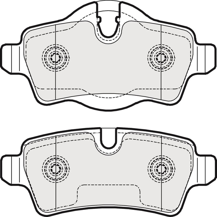 Genuine APEC Rear Brake Disc & Pads Set Solid for Mini Mini