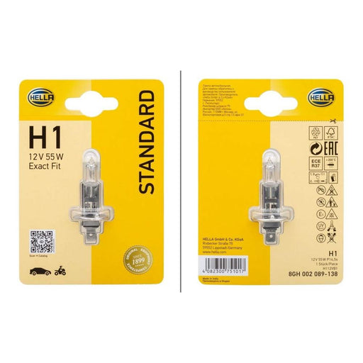 Hella Bulb H1 Standard 12V 55W Quantity: 1 8GH 002 089-138 Hella  - Dynamic Drive