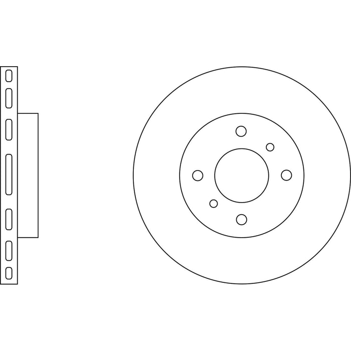 Genuine APEC Front Brake Discs & Pads Set Vented for Nissan Skyline