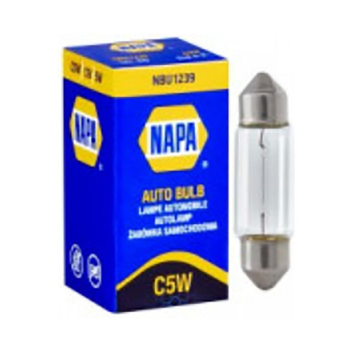 10 x NAPA Auxiliary Halogen Bulb C5W 12V 5W S8.5d 11 x 38mm (NBU1239) Napa  - Dynamic Drive