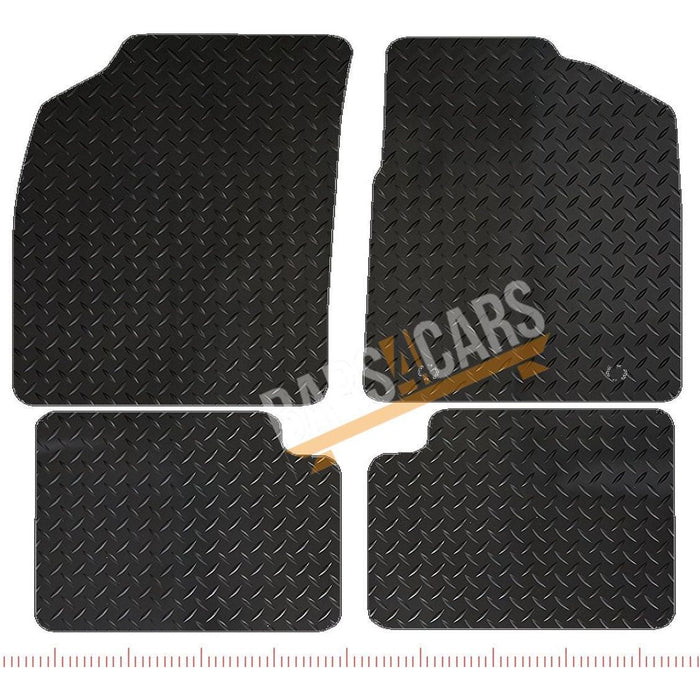 Blue TailoBlue Rubber Mats for Ford Ka + Clips 2013 2014 2015 2016 2017 2018 UKB4C  - Dynamic Drive