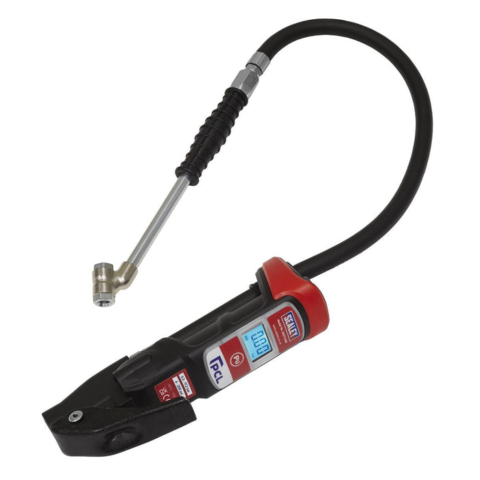 Sealey Premier Anodised Digital Tyre Inflator with Twin Push-On Connector