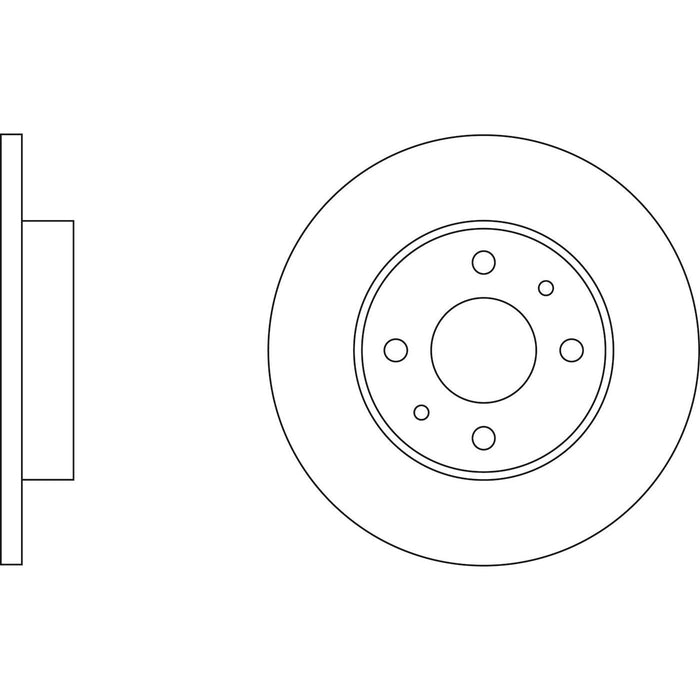 Genuine APEC Front Brake Discs & Pads Set Solid for Fiat Cinquecento