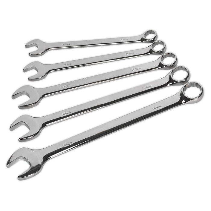 Sealey Combination Spanner Set 5pc Jumbo Metric AK6329 Sealey  - Dynamic Drive