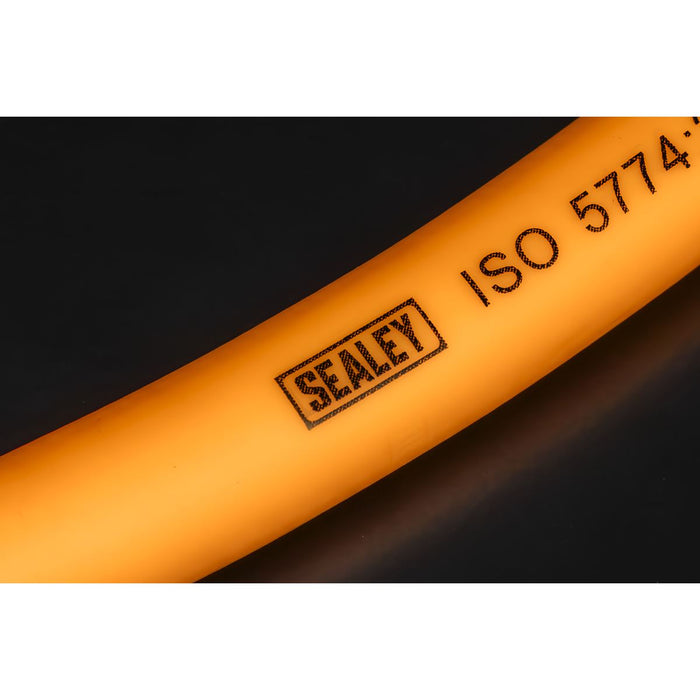 AIR HOSE 5M X 8MM HYBRID HIGH VISIBILITY WITH 1/4 Sealey  - Dynamic Drive