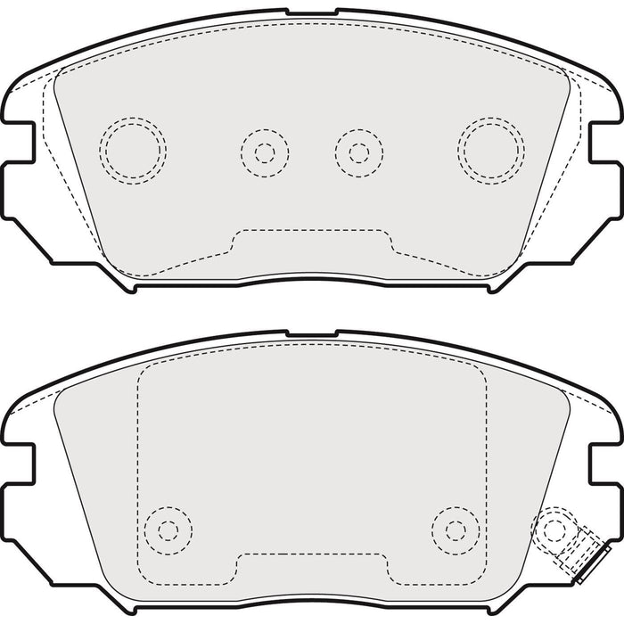 Genuine APEC Front Brake Discs & Pads Set Vented for Hyundai Sonata