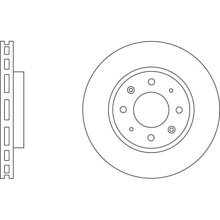 Genuine APEC Front Brake Discs & Pads Set Vented for Kia Cerato