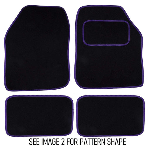 Tailored Purple Trim Carpet Mats fits Seat Leon May 05-09 + Clips 05 06 07 08 09 UKB4C  - Dynamic Drive