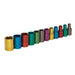 Sealey 12pc 1/4" Drive Multi Coloured Hex Socket Set 4-13mm WallDrive Sealey  - Dynamic Drive