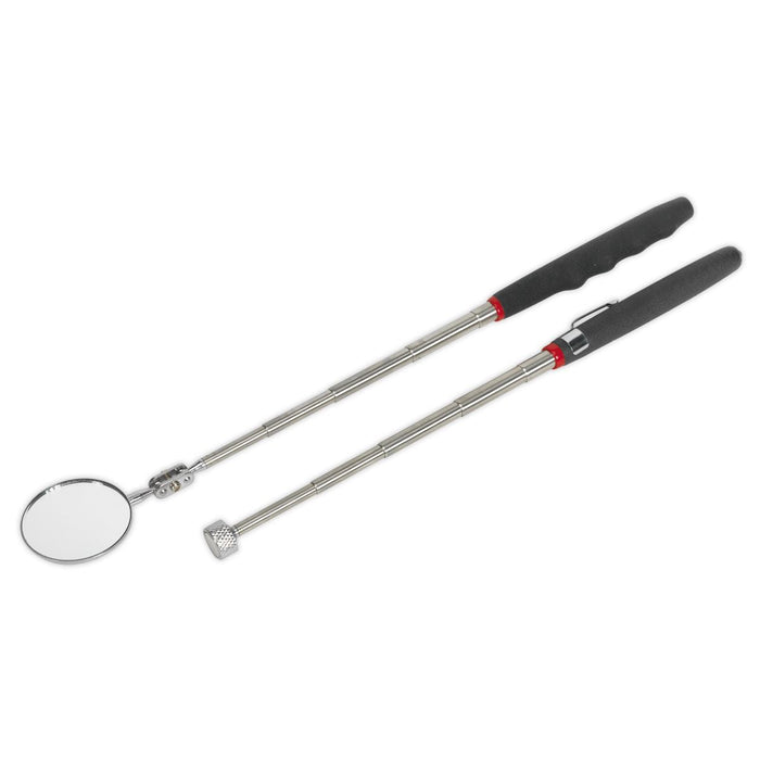 Sealey Telescopic Magnetic Pick-Up Tool & Inspection Mirror Set 2pc S0940 Siegen by Sealey  - Dynamic Drive