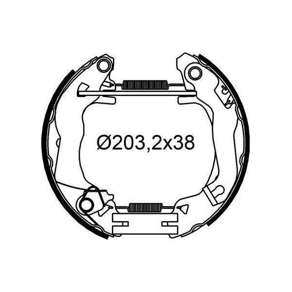 Genuine Valeo Pre-M. Brake Shoe Kit Fits Ford Sierra I Ii