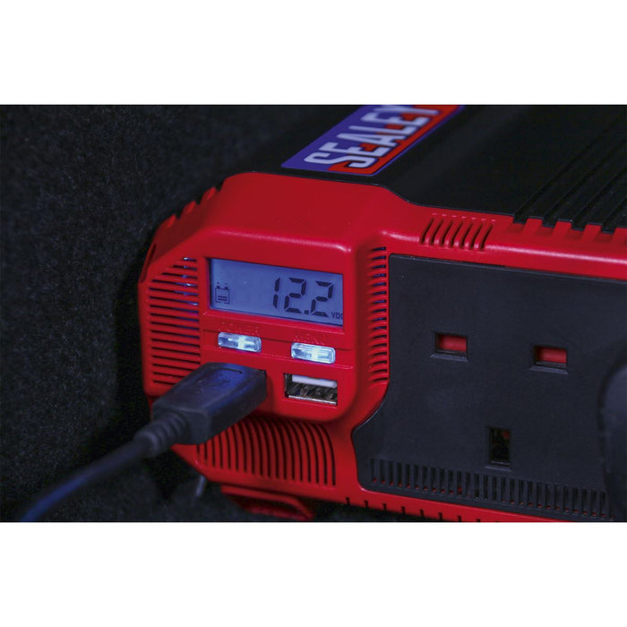 Sealey Power Inverter Modified Sine Wave 2000W 12V DC 230V ~ 50Hz PI2000 Sealey  - Dynamic Drive