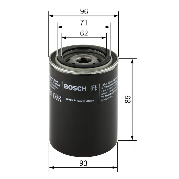 Bosch Car Oil Filter P3219 fits Volvo 900 940 Estate/Combi - 2.3 - 95-98 0451103