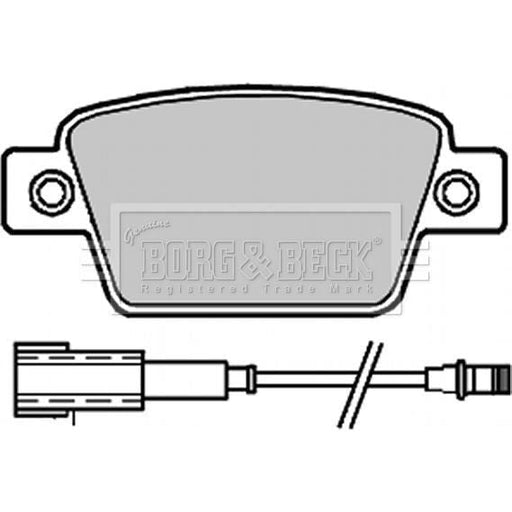 Genuine Borg & Beck Rear Brake Pads fits Fiat Bravao 1010 BBP2325 Borg & Beck  - Dynamic Drive