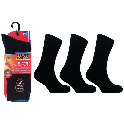 Mens lightweight thermal insulated black socks 2755 Unbranded  - Dynamic Drive