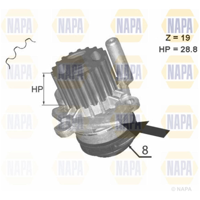 Genuine NAPA Water Pump for Audi Seat Skoda VW Volkswagen 03L121011