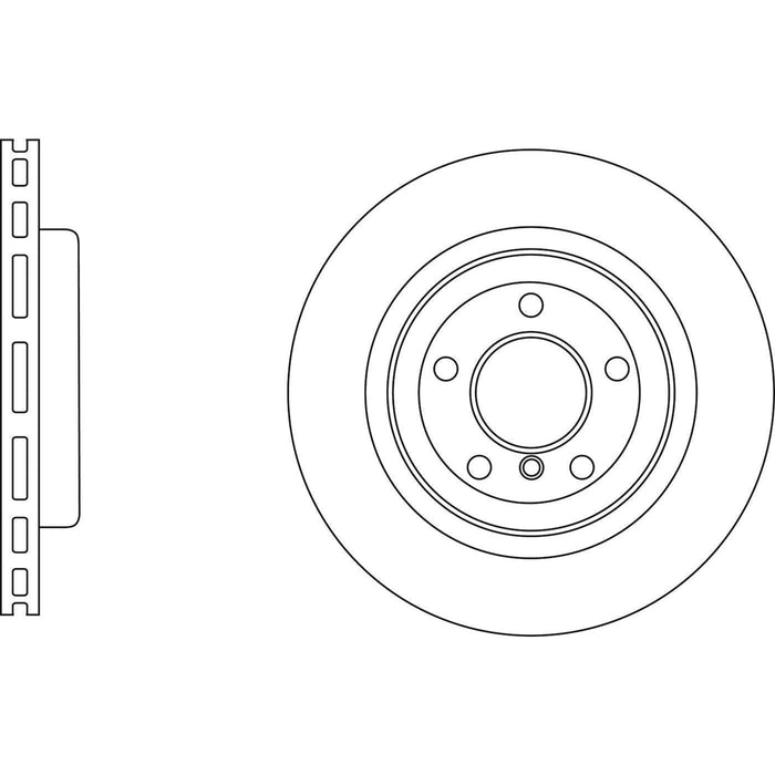 Apec Brake Disc Front Left Fits BMW 5 Series 6 7 Handed Near-Side